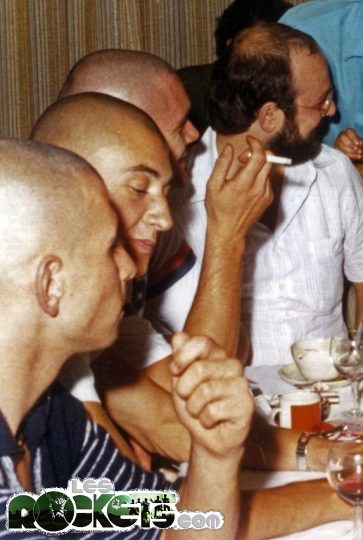Bepi con i ROCKETS alla 'Taverna artisti' di Rimini nel 1978 - Photo by A. D'Andrea - © LesROCKETS.com